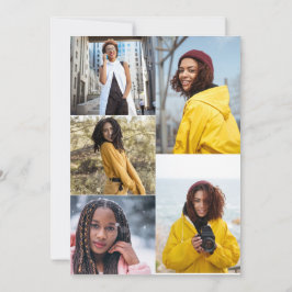 Ontwerp je eigen 5 fotocollage aankondiging