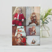 Ontwerp je eigen 5 fotocollage aankondiging (Staand voorkant)