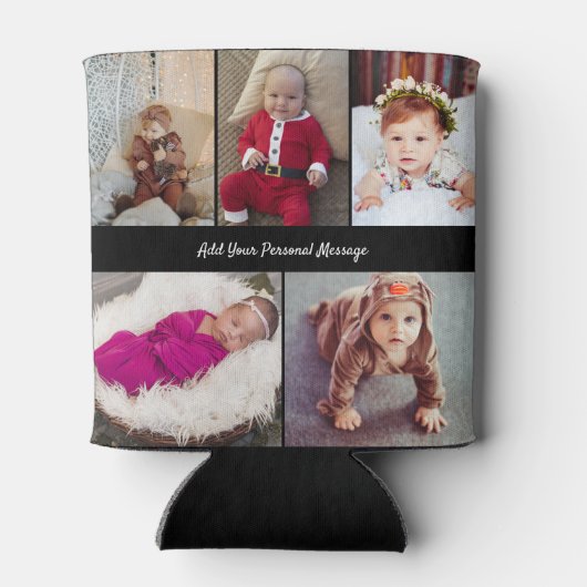 Ontwerp je eigen 5 fotocollage blikjeskoeler (Achterkant)