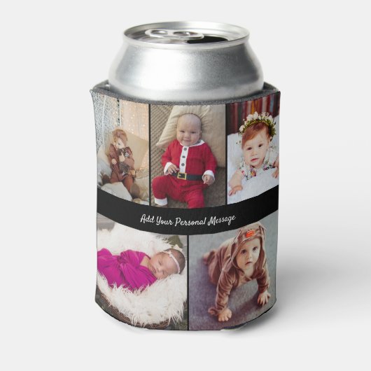 Ontwerp je eigen 5 fotocollage blikjeskoeler (Blikje Achterkant)