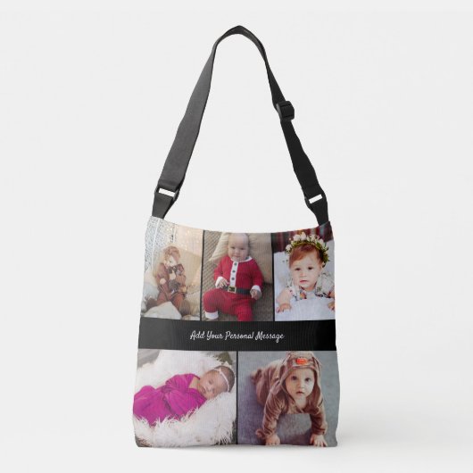 Ontwerp je eigen 5 fotocollage crossbody tas (Voorkant)