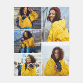 Ontwerp je eigen 5 fotocollage fleece deken (Voorkant)