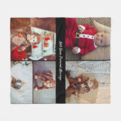 Ontwerp je eigen 5 fotocollage fleece deken (Voorkant (Horizontaal))