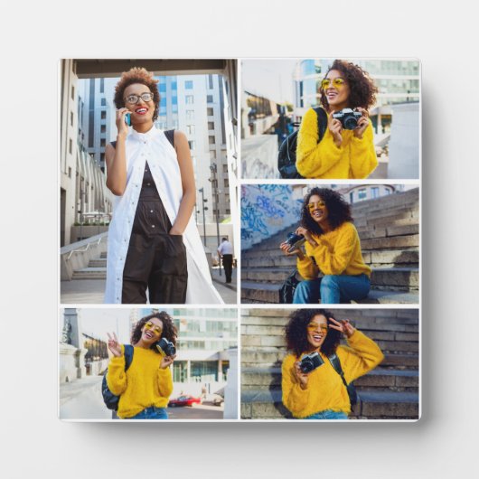 Ontwerp je eigen 5 fotocollage fotoplaat (Voorkant)