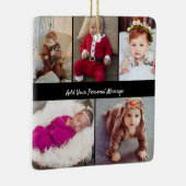 Ontwerp je eigen 5 fotocollage keramisch ornament (Rechts)