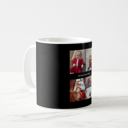 Ontwerp je eigen 5 fotocollage koffiemok (Voorkant links)