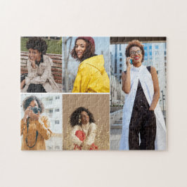 Ontwerp je eigen 5 fotocollage legpuzzel