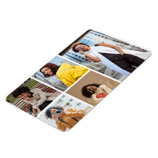 Ontwerp je eigen 5 fotocollage magneet (Linkerzijde)