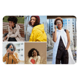 Ontwerp je eigen 5 fotocollage magneet