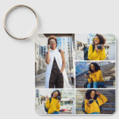 Ontwerp je eigen 5 fotocollage sleutelhanger (Voorkant)