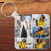 Ontwerp je eigen 5 fotocollage sleutelhanger (Voorkant)
