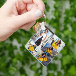 Ontwerp je eigen 5 fotocollage sleutelhanger