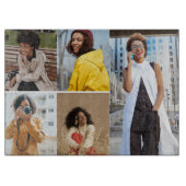 Ontwerp je eigen 5 fotocollage snijplank (Voorkant)