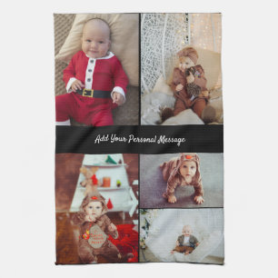 Ontwerp je eigen 5 fotocollage theedoek