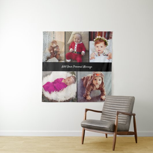 Ontwerp je eigen 5 fotocollage wandkleed (In situ)