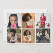 Ontwerp je eigen 6 fotocollage bedankkaart (Voorkant)