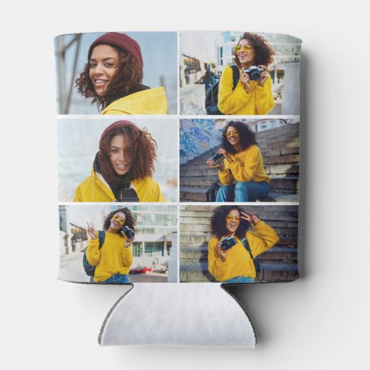 Ontwerp je eigen 6 fotocollage blikjeskoeler (Achterkant)