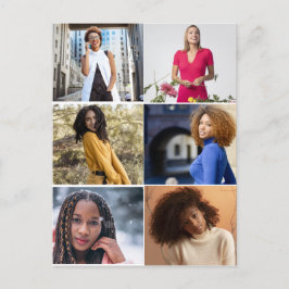 Ontwerp je eigen 6 fotocollage briefkaart