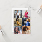 Ontwerp je eigen 6 fotocollage kaart (Voorkant / Achterkant in situ)