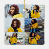 Ontwerp je eigen 6 fotocollage keramisch ornament (Achterkant)