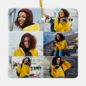 Ontwerp je eigen 6 fotocollage keramisch ornament (Voorkant)