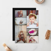 Ontwerp je eigen 6 fotocollage notitiekaartje (Voorkant / Achterkant in situ)