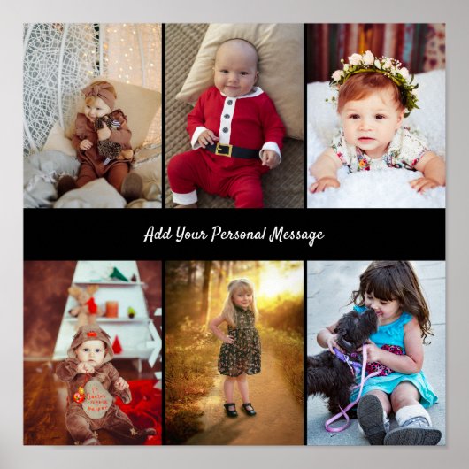 Ontwerp je eigen 6 fotocollage poster (Voorkant)