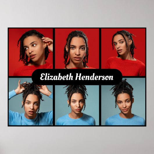 Ontwerp je eigen 6 fotocollage poster (Voorkant)