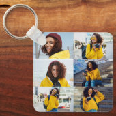 Ontwerp je eigen 6 fotocollage sleutelhanger (Voorkant)