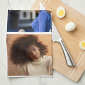 Ontwerp je eigen 6 fotocollage theedoek (Quarter Fold)