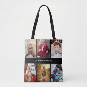 Ontwerp je eigen 6 fotocollage tote bag