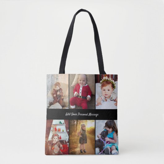 Ontwerp je eigen 6 fotocollage tote bag (Voorkant)