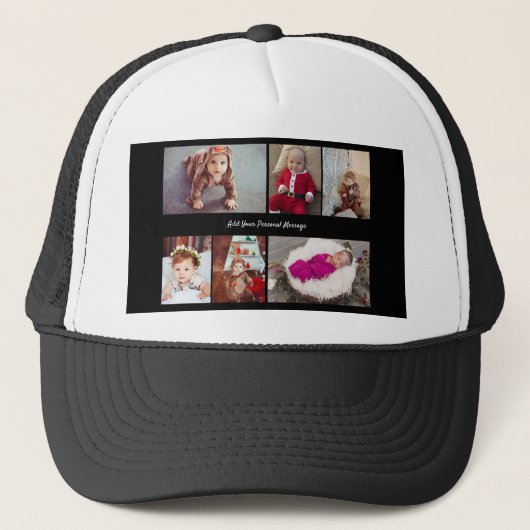 Ontwerp je eigen 6 fotocollage trucker pet (Voorkant)