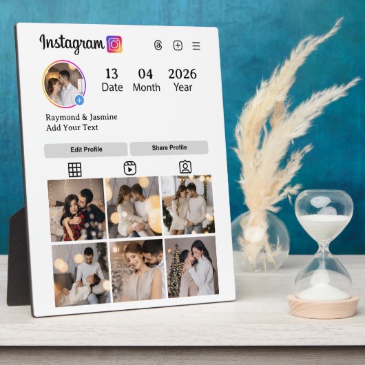 Ontwerp Je Eigen 7 Foto Collage Fotoplaat (Zijkant)
