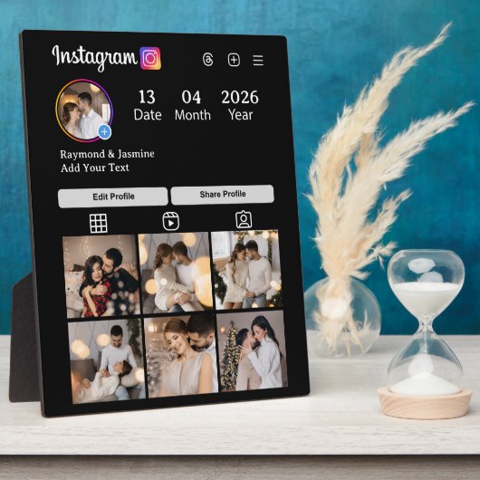 Ontwerp Je Eigen 7 Foto Collage Fotoplaat (Zijkant)