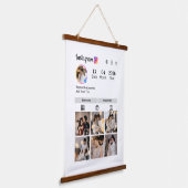 Ontwerp Je Eigen 7 Foto Collage Hangend Wandkleed (Gebogen)