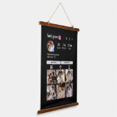 Ontwerp Je Eigen 7 Foto Collage Hangend Wandkleed (Gebogen)