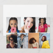 Ontwerp je eigen 7 fotocollage aankondiging (Voorkant / Achterkant)