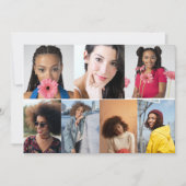 Ontwerp je eigen 7 fotocollage bedankkaart (Voorkant)