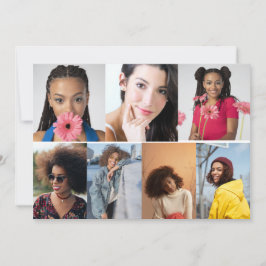 Ontwerp je eigen 7 fotocollage bedankkaart