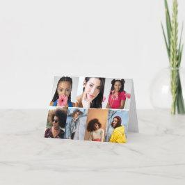 Ontwerp je eigen 7 fotocollage bedankkaart