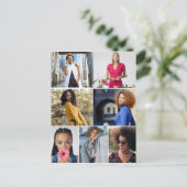 Ontwerp je eigen 7 fotocollage briefkaart (Staand voorkant)