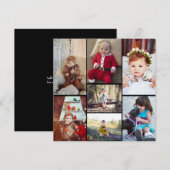 Ontwerp je eigen 7 fotocollage feestdagenkaart (Voorkant / Achterkant)