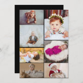 Ontwerp je eigen 7 fotocollage feestdagenkaart (Voorkant / Achterkant)