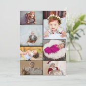 Ontwerp je eigen 7 fotocollage feestdagenkaart (Staand voorkant)