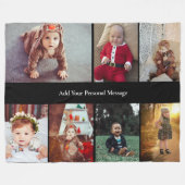 Ontwerp je eigen 7 fotocollage fleece deken (Voorkant (Horizontaal))