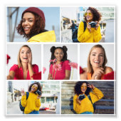 Ontwerp je eigen 7 fotocollage foto afdruk (Voorkant)