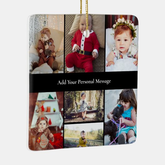 Ontwerp je eigen 7 fotocollage keramisch ornament (Rechts)