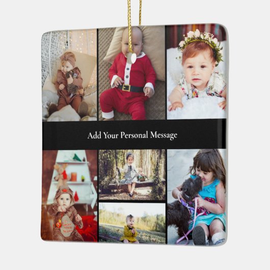 Ontwerp je eigen 7 fotocollage keramisch ornament (Links)