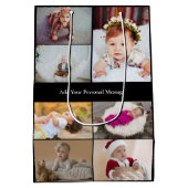 Ontwerp je eigen 7 fotocollage medium cadeauzakje (Achterkant)